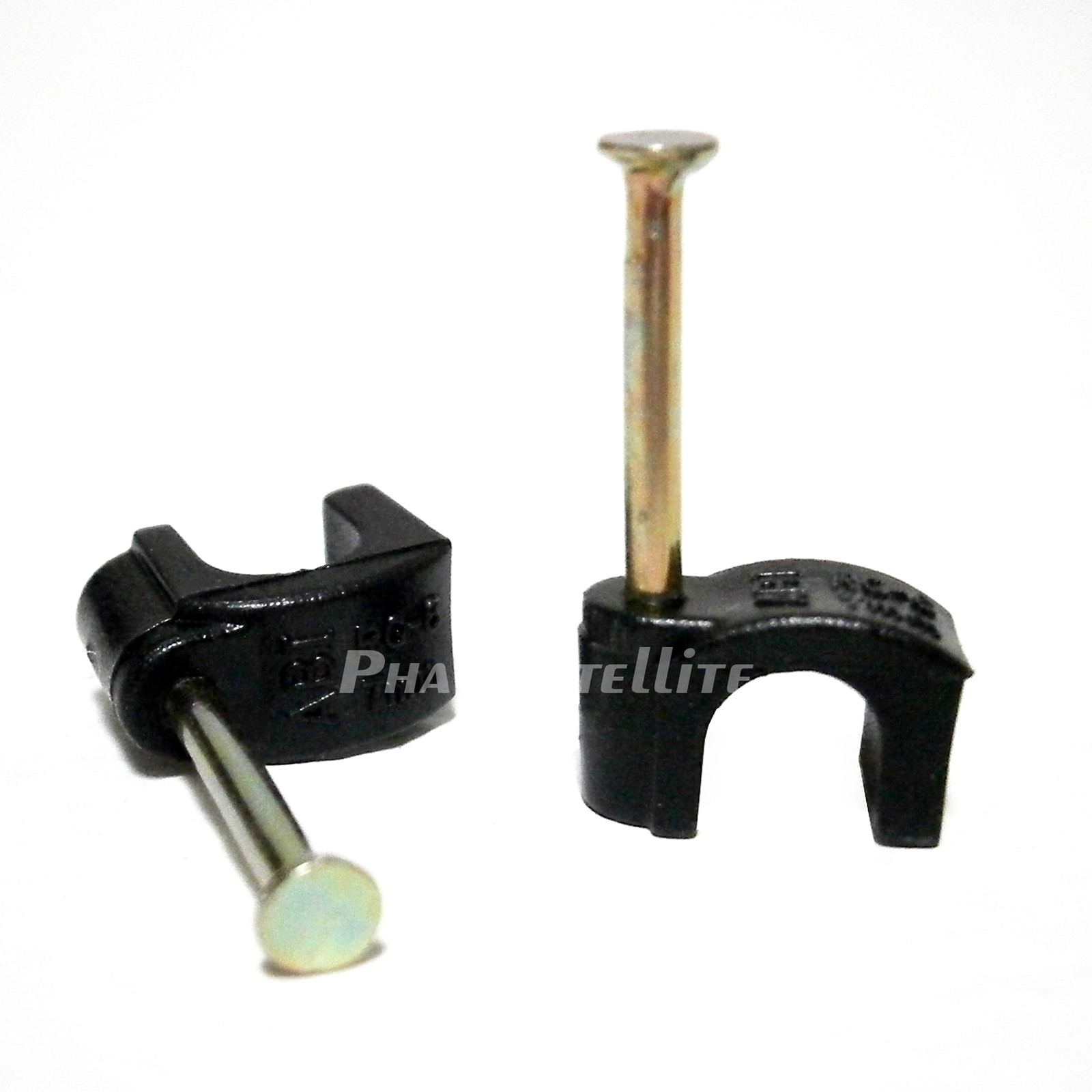 RG6 cable clips 100 pack nail plastic nylon durable no gun needed Black