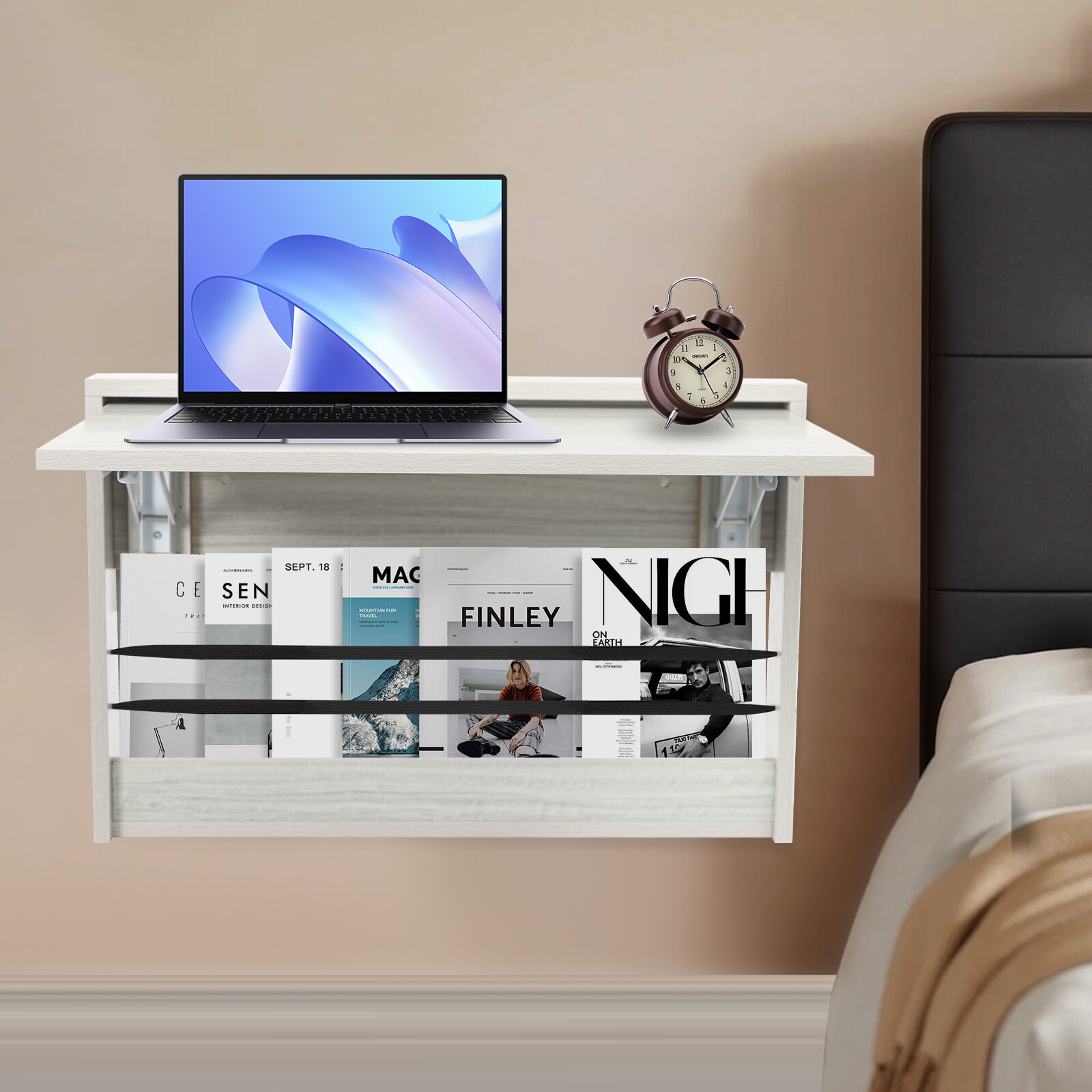 Folding Table Wall Mounted Folding Table Study Table Space Saving 23.6*13 in