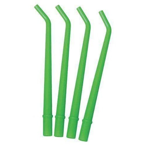 100 Dental Surgical Aspirator Tips Suction Evacuation Green 1/4" (4 Bags of 25)