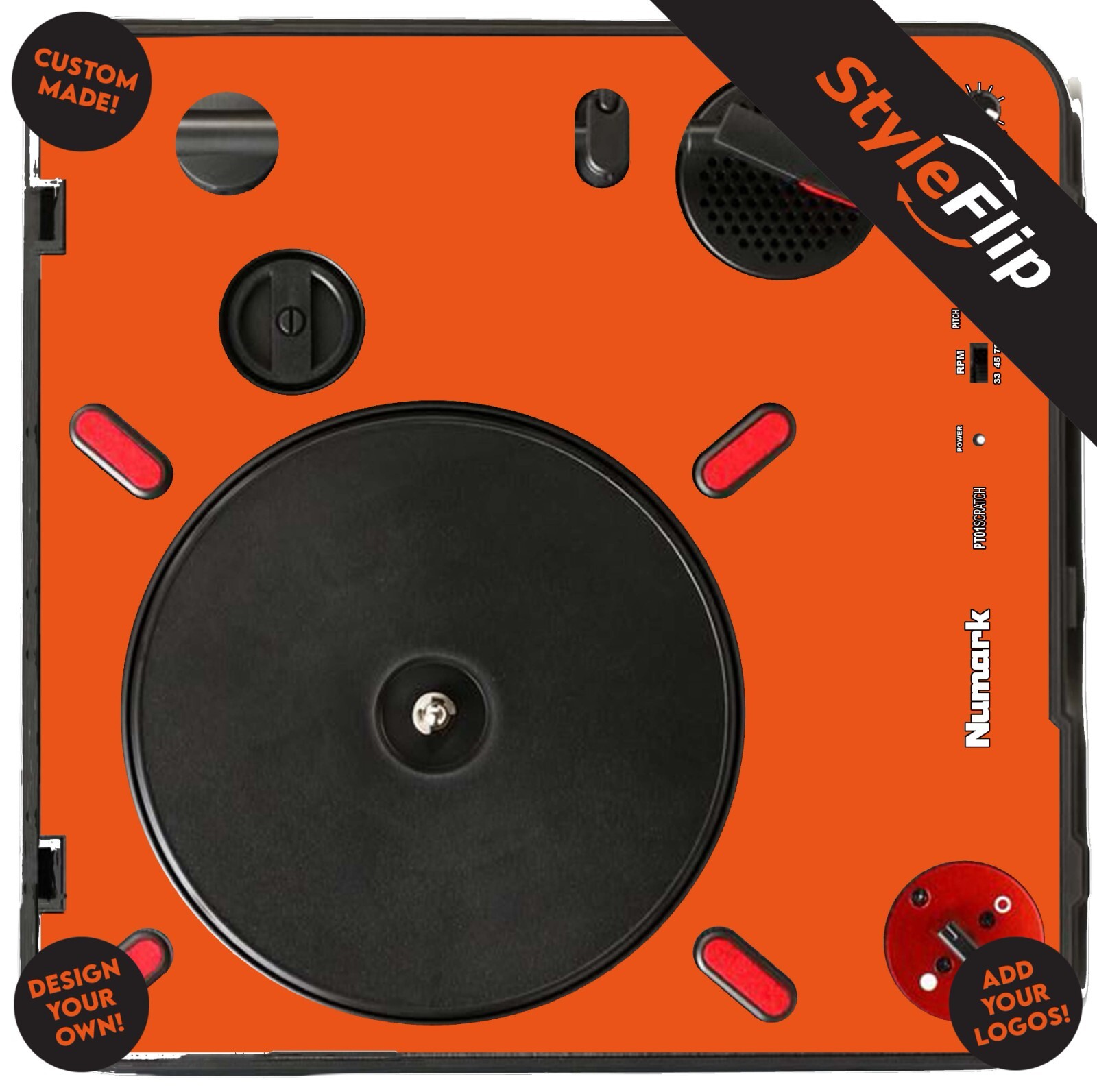 Numark PT 01 Scratch Skin | Custom Design | Protective Decal | StyleFlip Skins