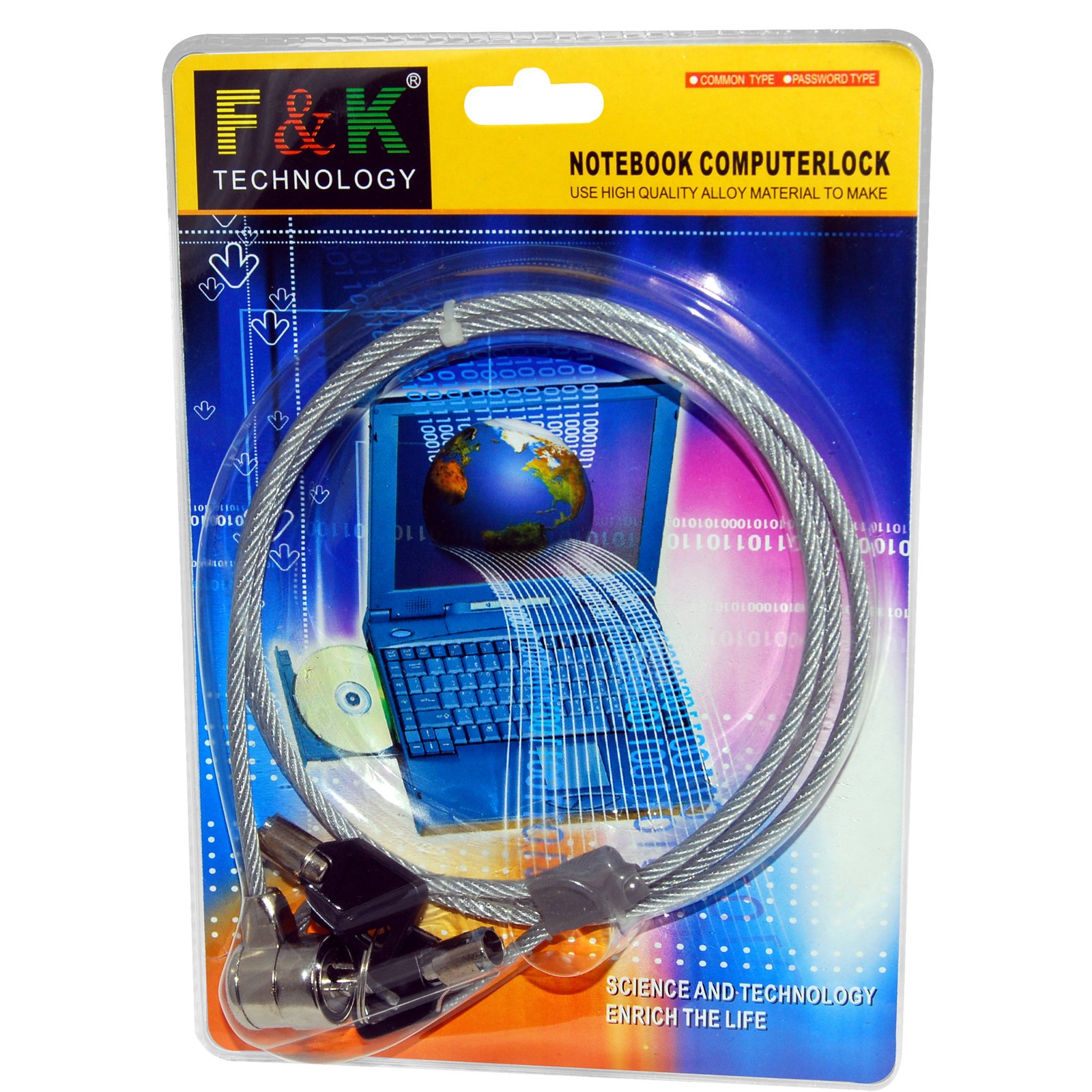 Lot 10 - Laptop Notebook Security Chain Cable with Key Lock