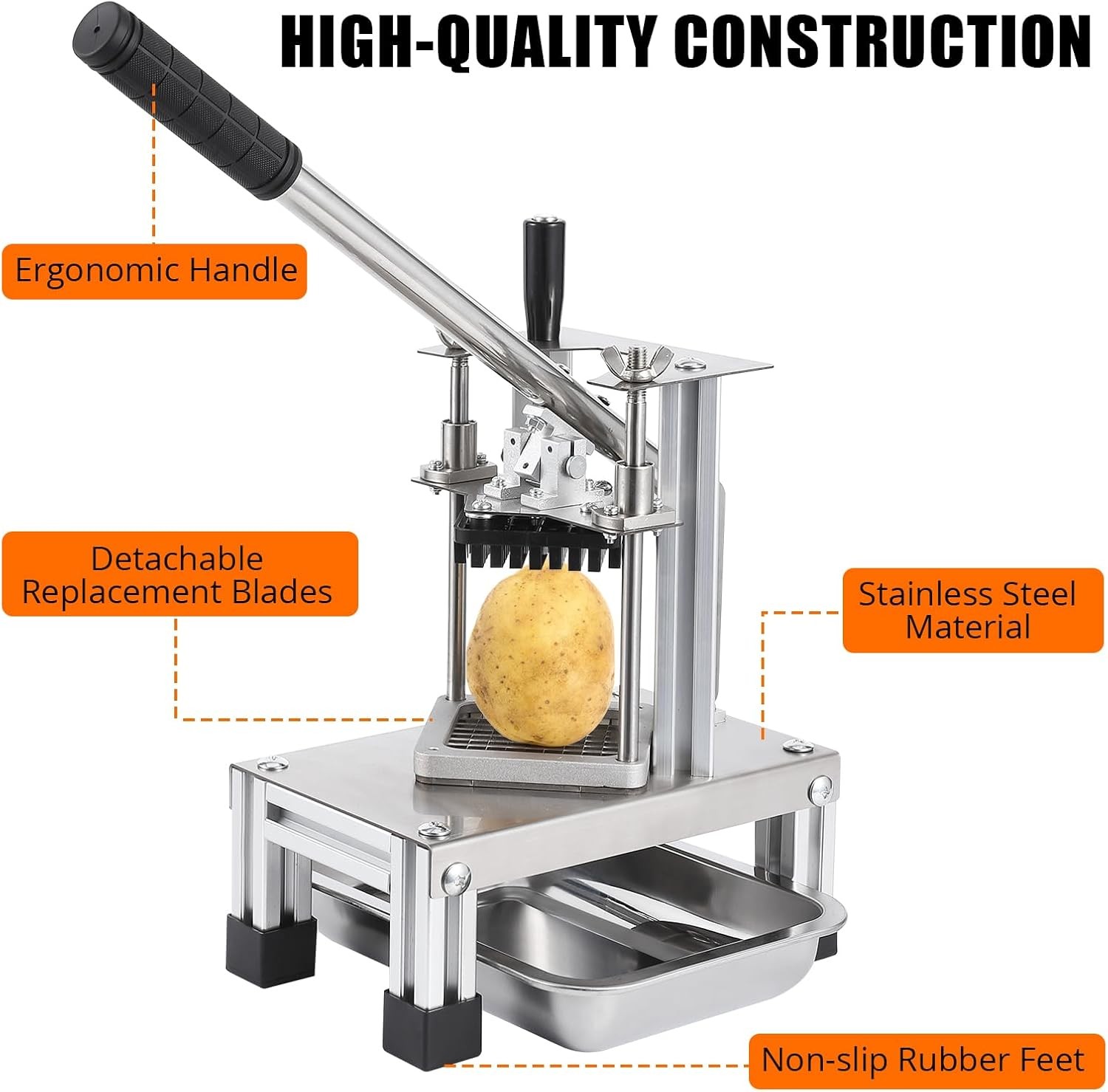 Commercial Vegetable Dicer Easy Dicer Chopper 4 Blades French Fry Cutter