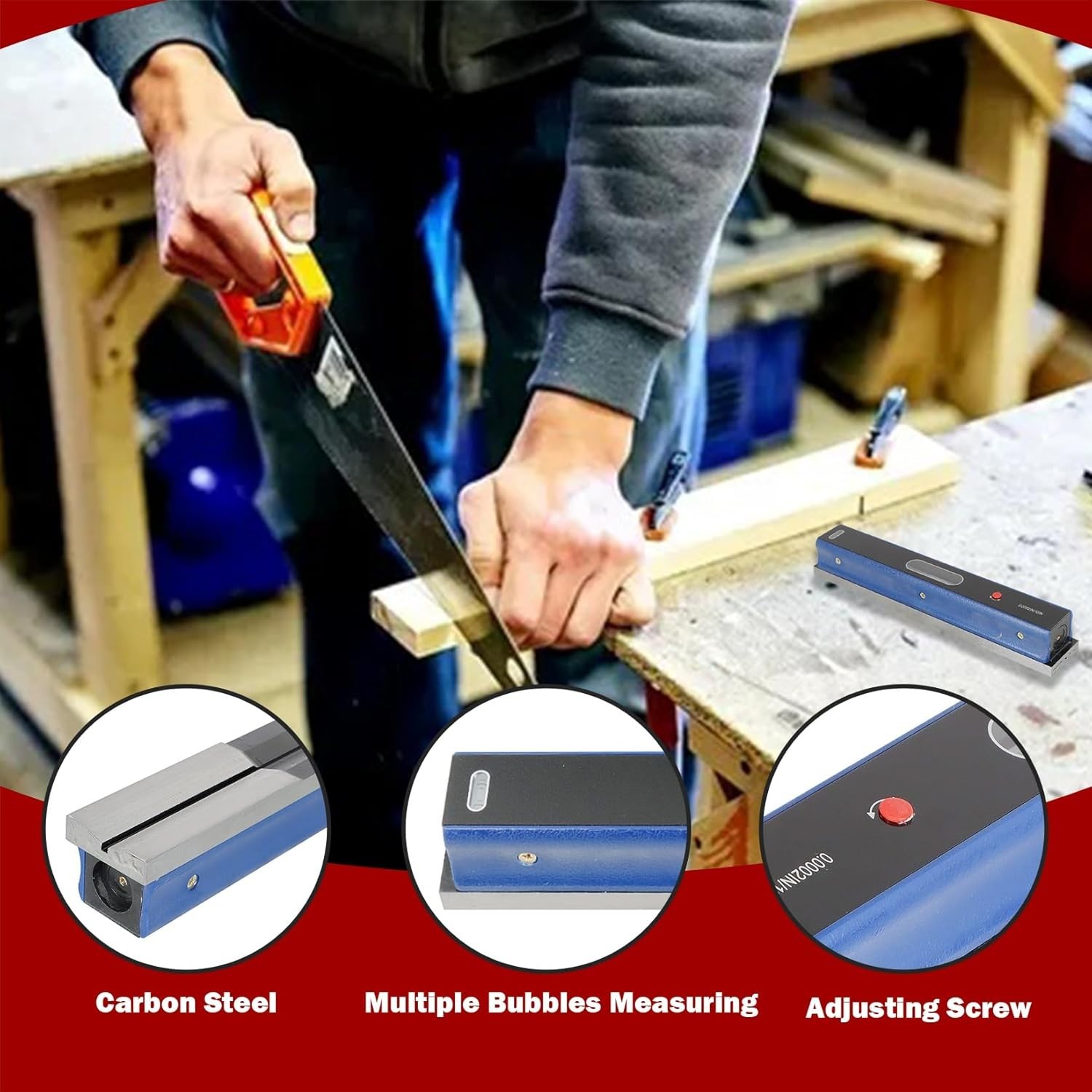 Accurate 12" Horizontal Level - Toolmakers, Machinists, 0.0002/10" Precision