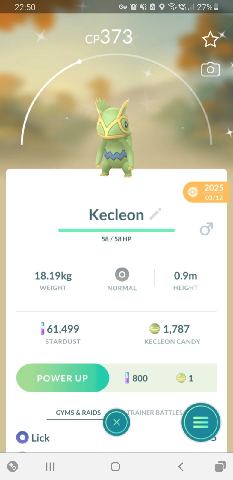 🦎Shiny (Dazzling) Kecleon Pokemon GO🦎 Mini PTC 80k