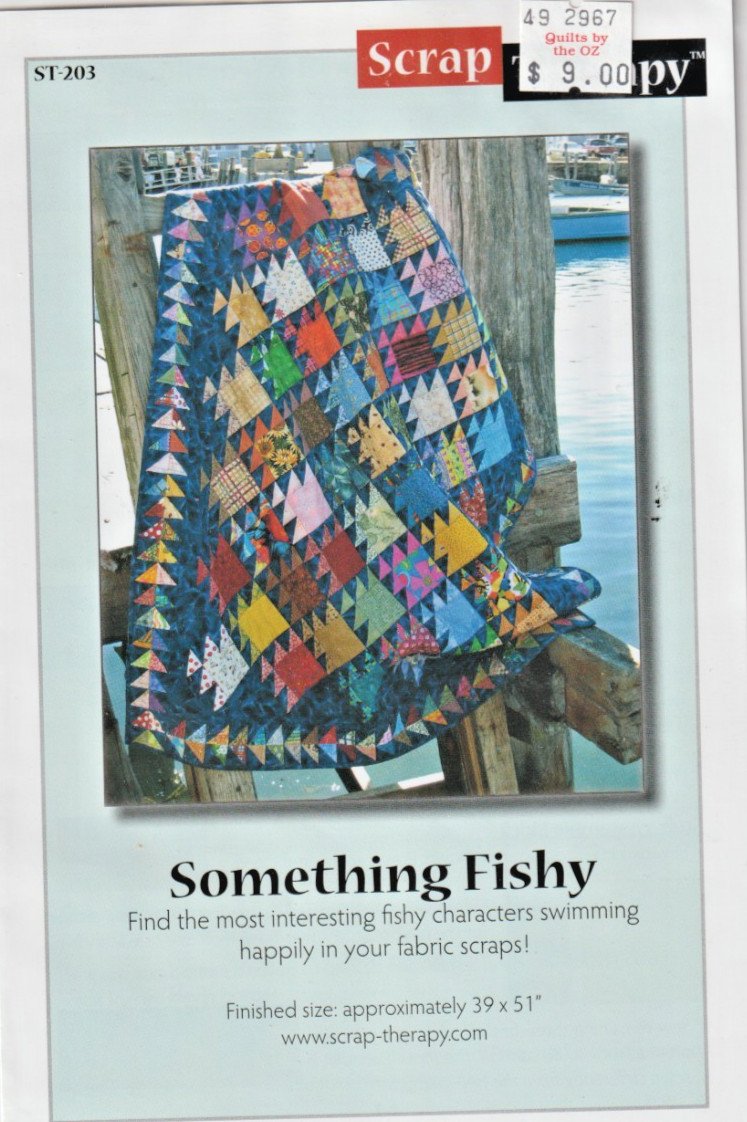 Something Fishy - QUILT PATTERN - Fabric Scraps - 39" x 51"