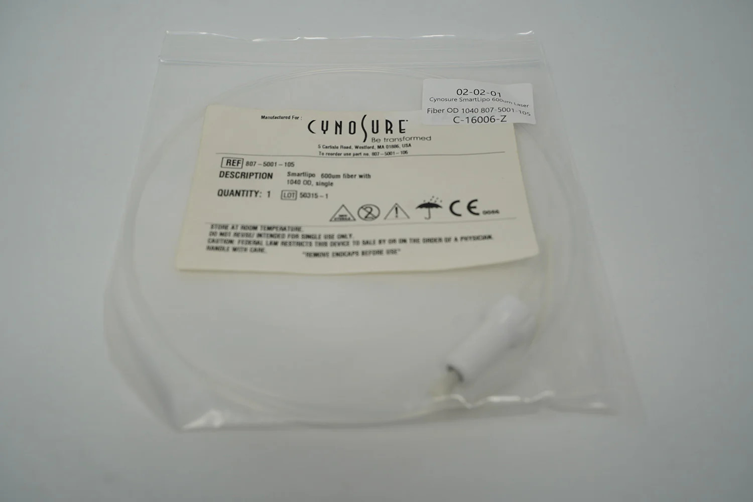 Cynosure SmartLipo 600um Fiber OD 1040, Single REF: 807-5001-105