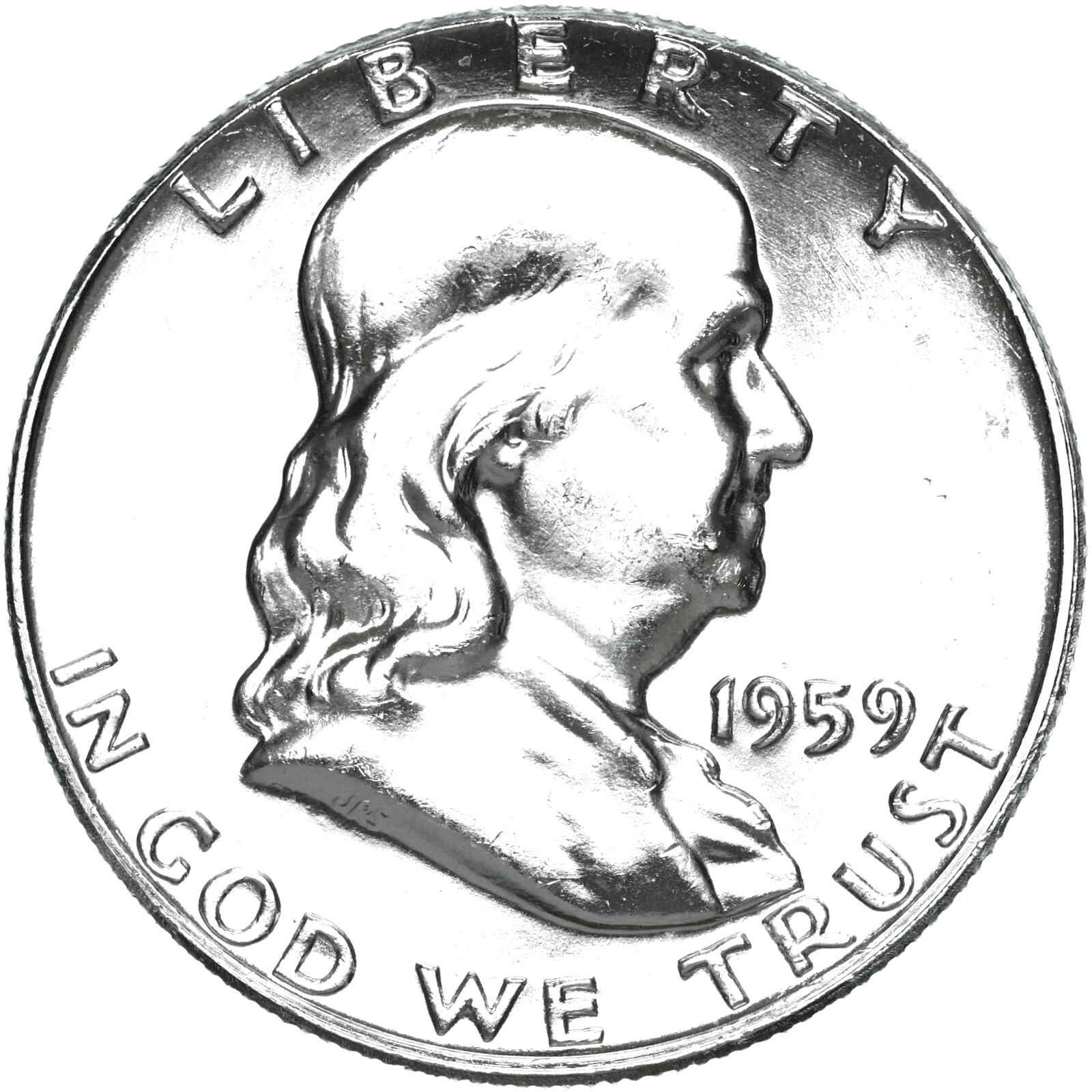 1959 (P) Franklin Half Dollar 90% Silver BU