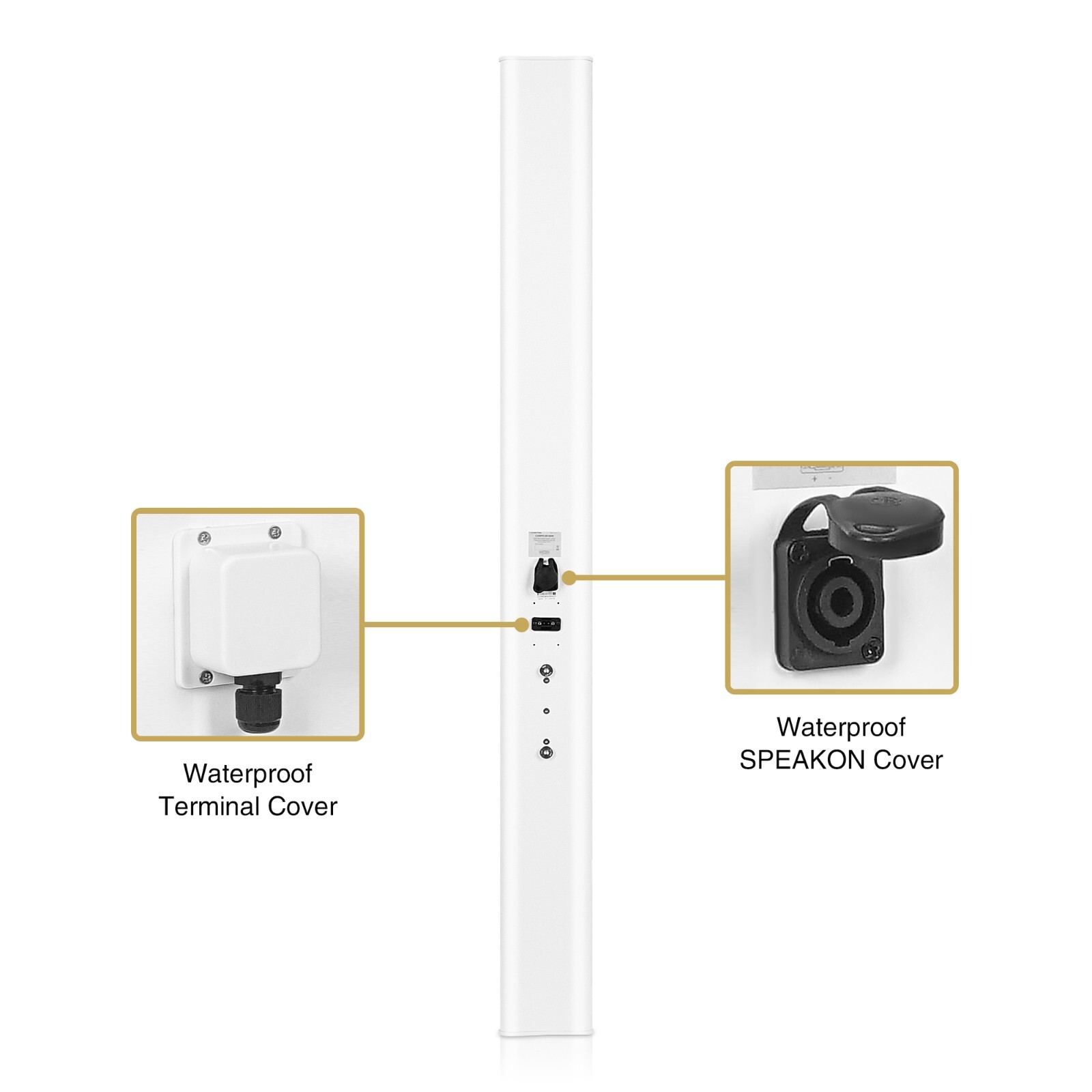 Sound Town Passive Line Array Column Speaker w/ Wall Mount Bracket (CARPO-M106W)