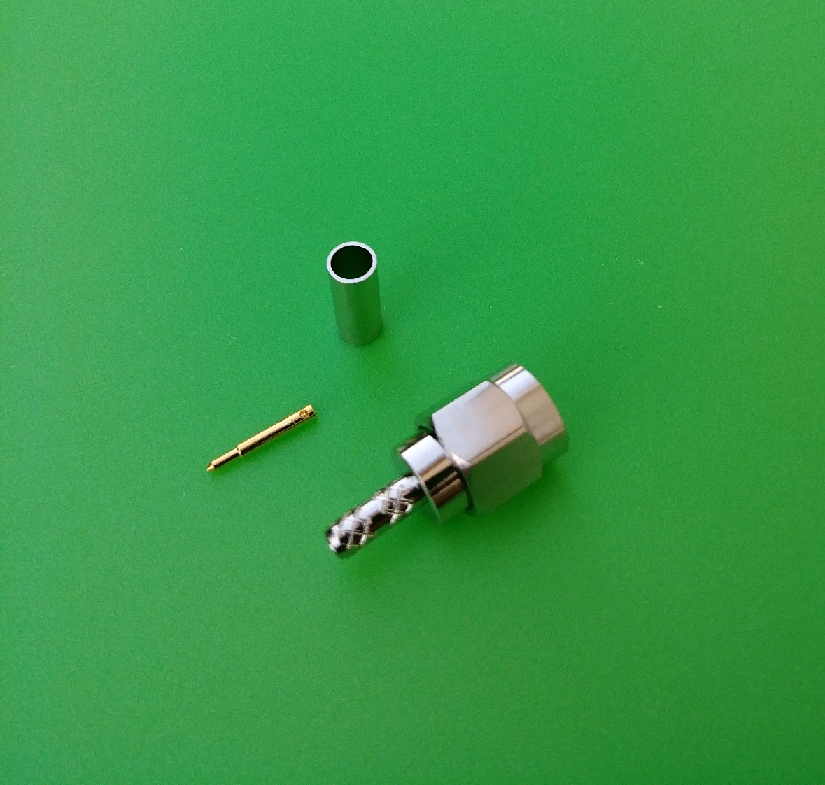(2 SETS) SMA Male Crimp for RG174 RG136 LMR100 Cable - USA Seller