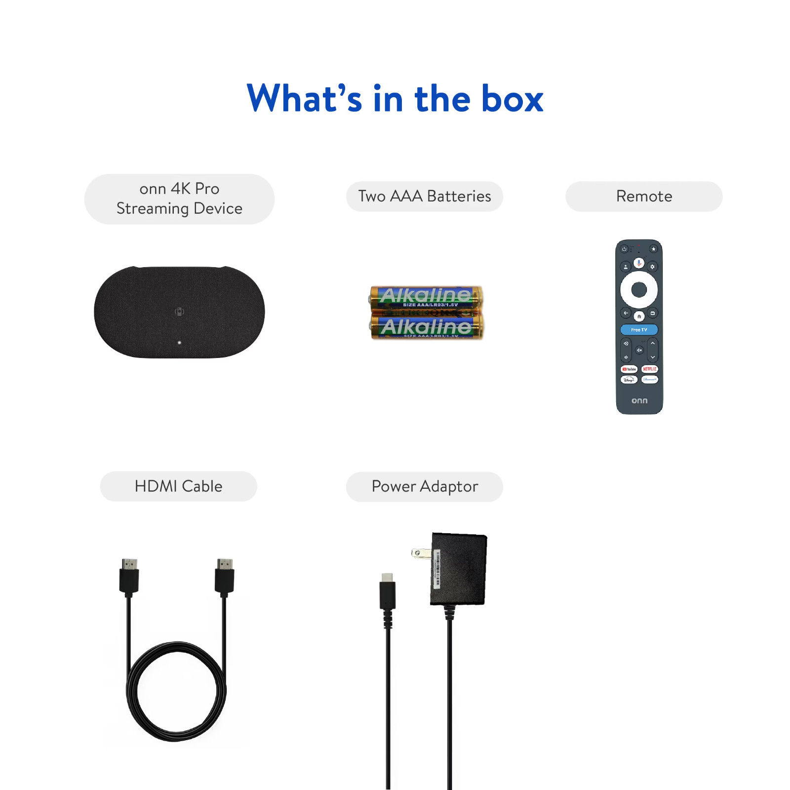 Onn 4K Pro Streaming Device Google TV, 32GB, Dolby Vision, Ethernet