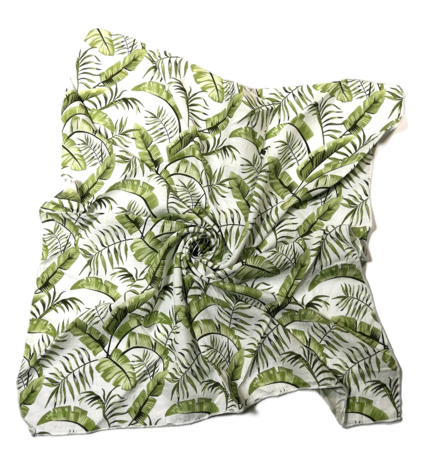 Unisex Cotton Square Scarf Bandanas 22x22 inch Palm Leaves