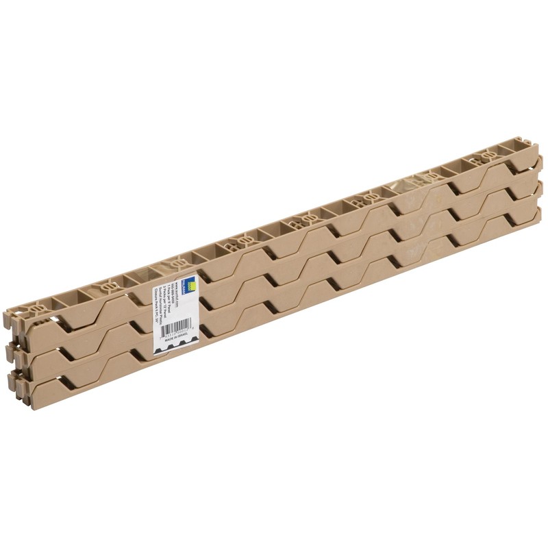 Suntuf Plastic Beige Horizontal Corrugated Closure Strips 3/4 Thick x 24 L x 1-1