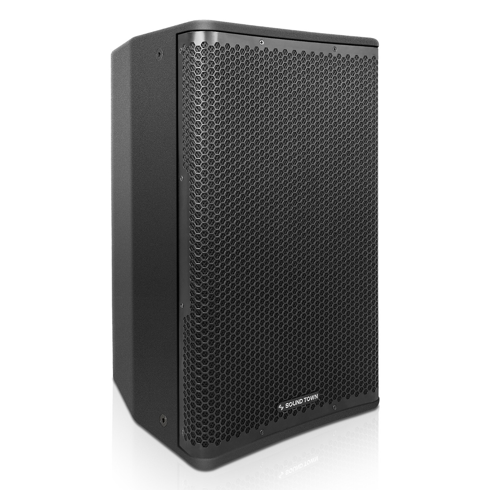 Sound Town 12" 1200W Power PA Speaker DSP, TWS Bluetooth, Plywood (OBERON-112PW)
