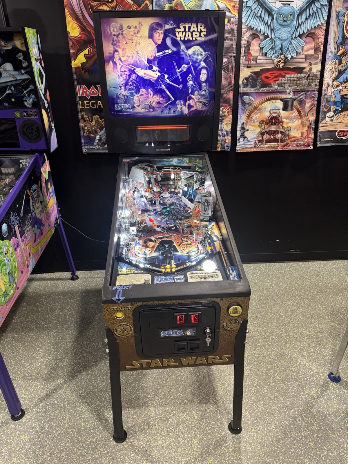 Star Wars Trilogy Pinball Machine Sega Orange County Pinballs Free Shipping