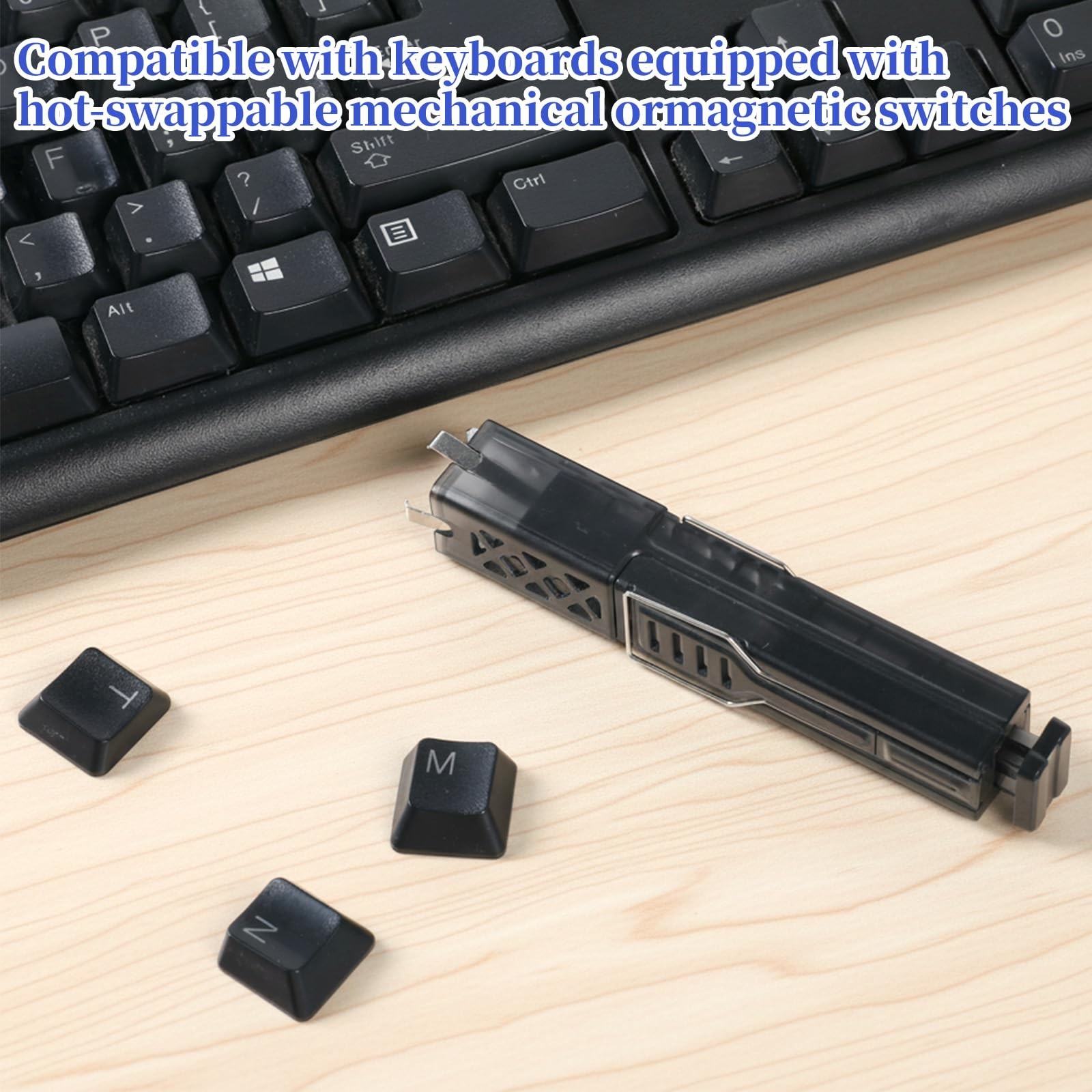 2in1 Switch Puller Keycap Puller, Translucent Stainless Steel Key Removal Too...