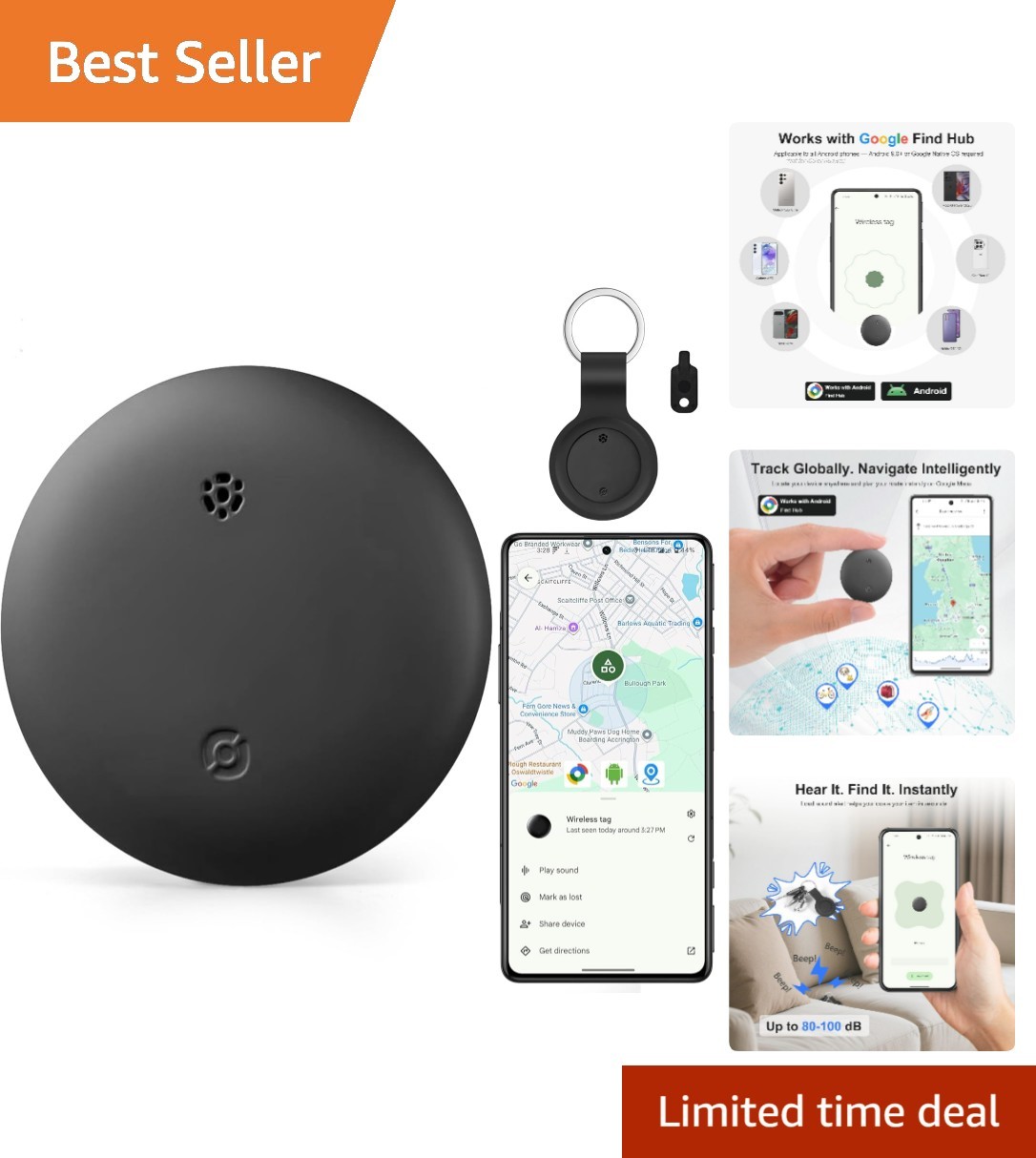 Compact  Waterproof Android Tracker with Voice Activation - 1- Battery