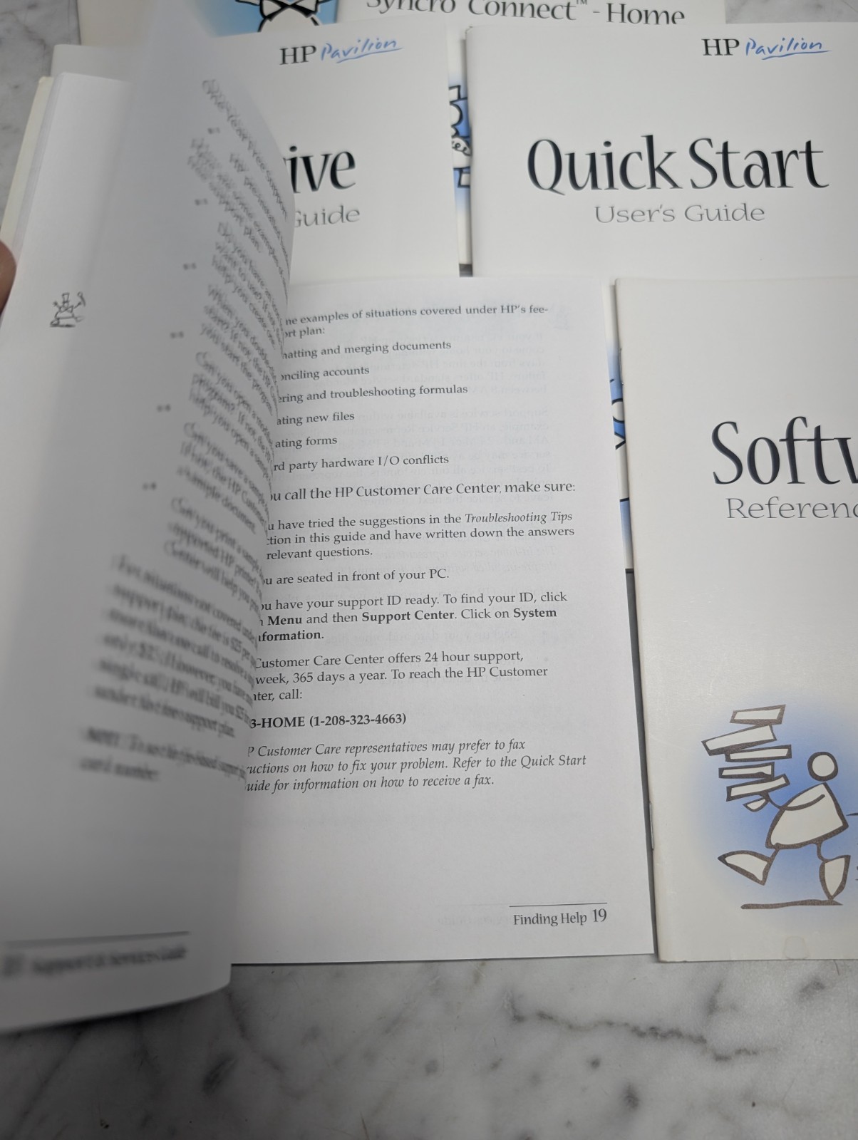 HP Pavilion User Guides Lot 6 QuickStart Zip Drive Software Customer Care Syncro