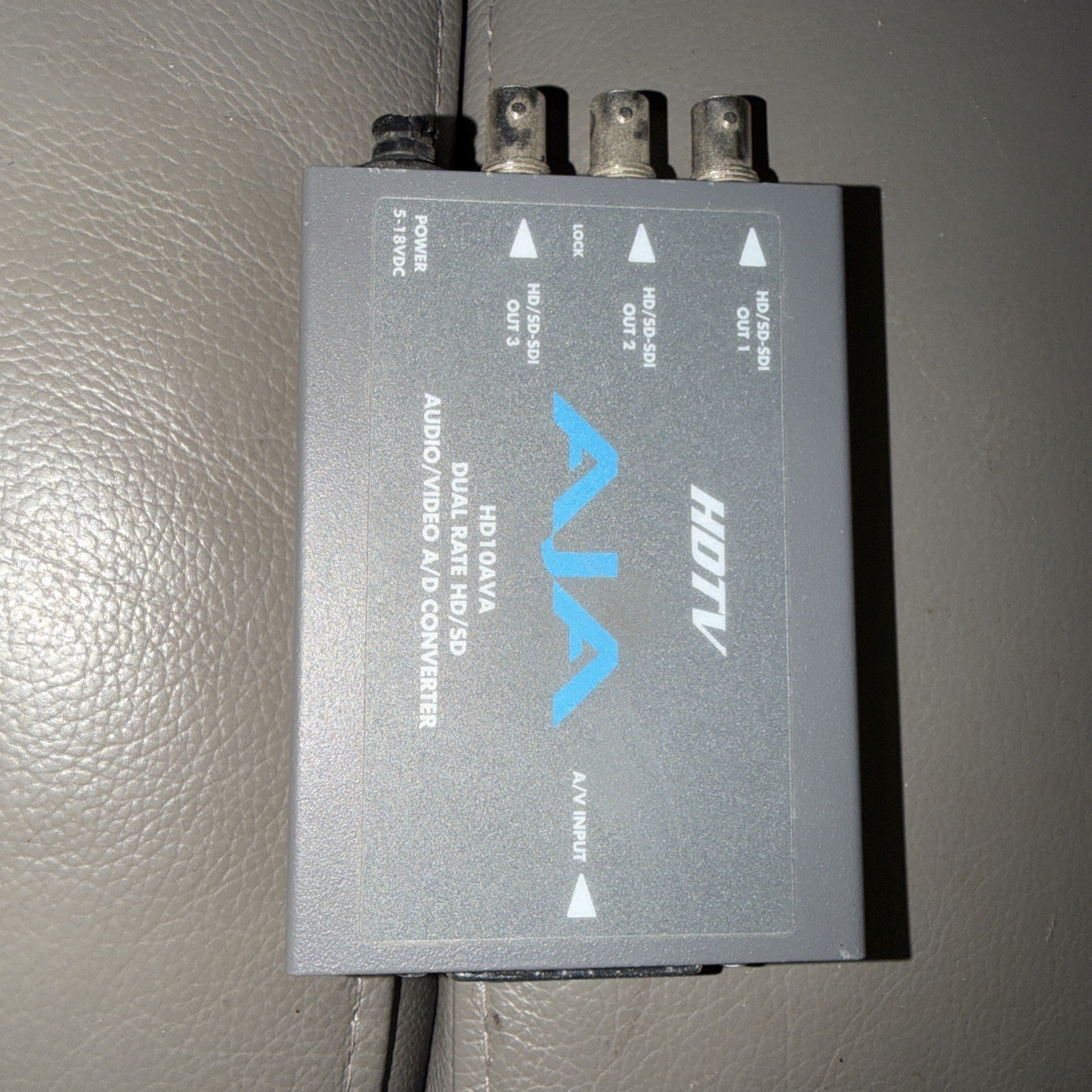 AJA HD10AVA Dual Rate HD/SD Audio/Video a/D Converter Used W/Power And AV Cable