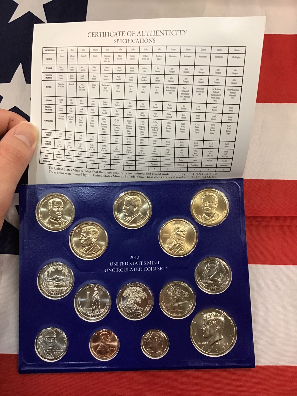 2013 U.S. Mint Set. Complete. 28 Total Coins 14 each from "P" and "D" Mints.