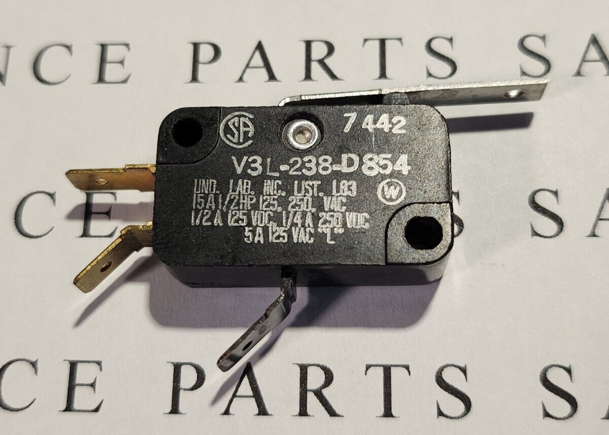 V3L-238-D854 MICRO SWITCH USA LEVER SWITCH  15A 125/250VAC SPDT  TESTED