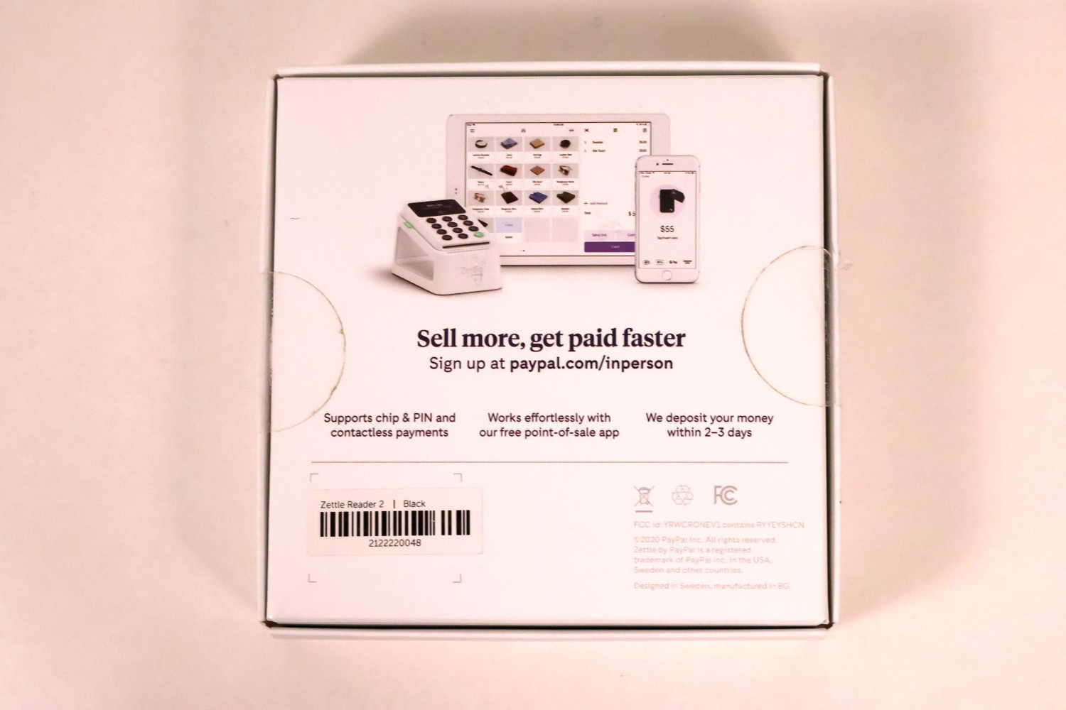 Zettle Reader 2 by PayPal Mobile Card Reader Used - Tested Good.