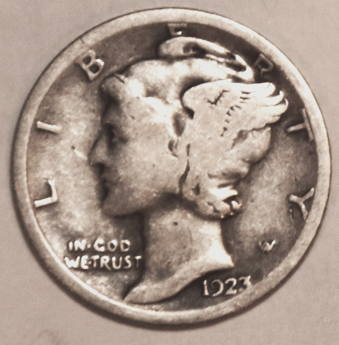 1923-P Mercury Dime - Very Good/Fine - #5980ATMD