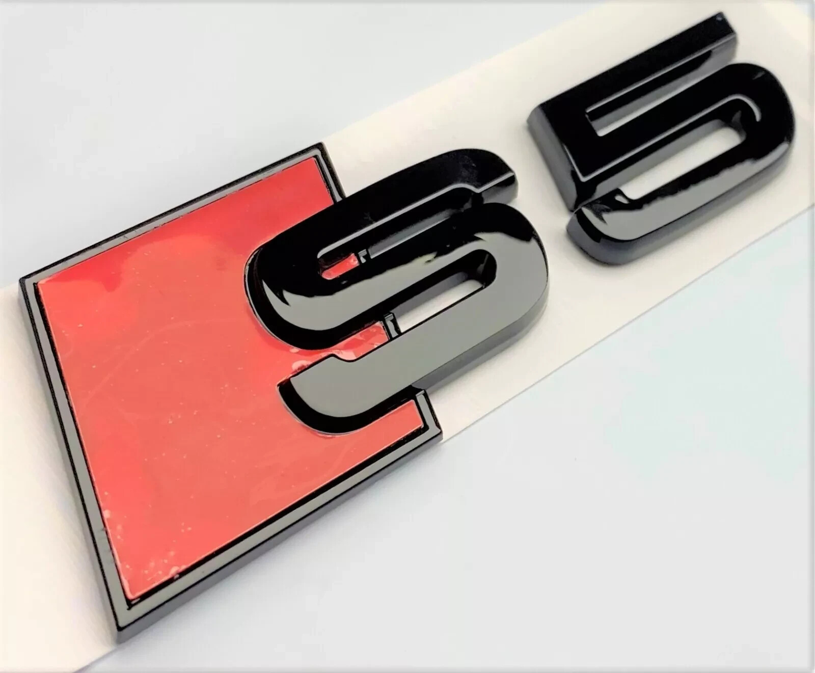BLACK S5 REPLACEMENT FOR AUDI REAR TRUNK EMBLEM BADGE NAMEPLATE DECAL LETTER ##