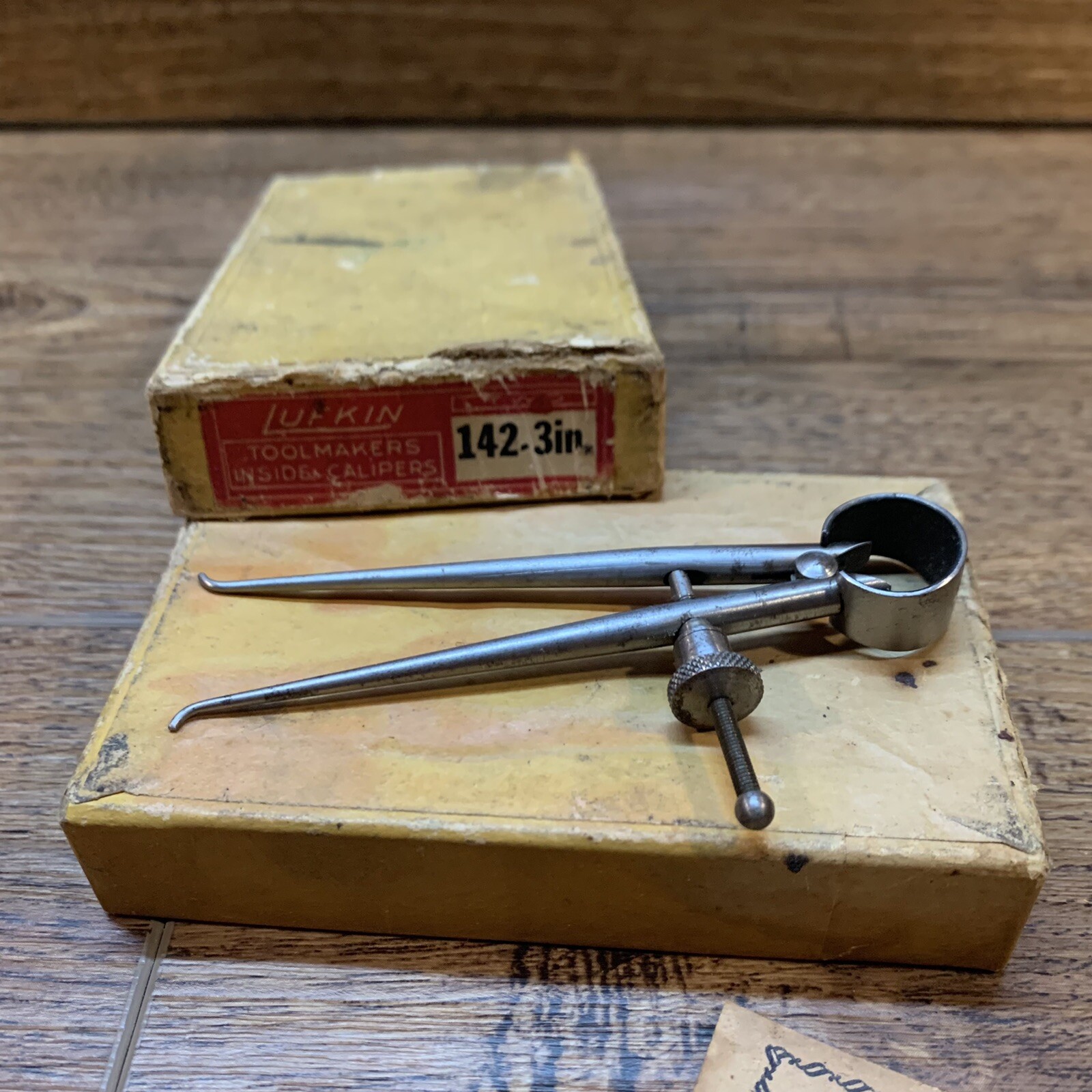 Lufkin 142 ToolMakers 3" Inside Caliper Round Leg Solid Nut  C688..