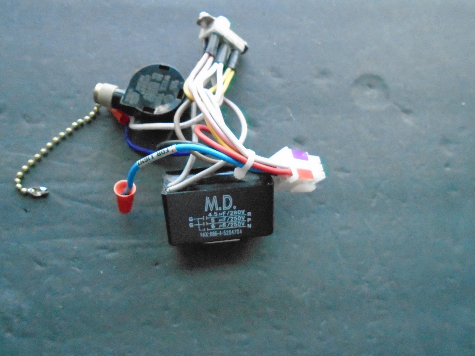 HAMPTON BAY CEILING FAN WIRING HARNESS SWITCHES/PARTS/CAP   MALE