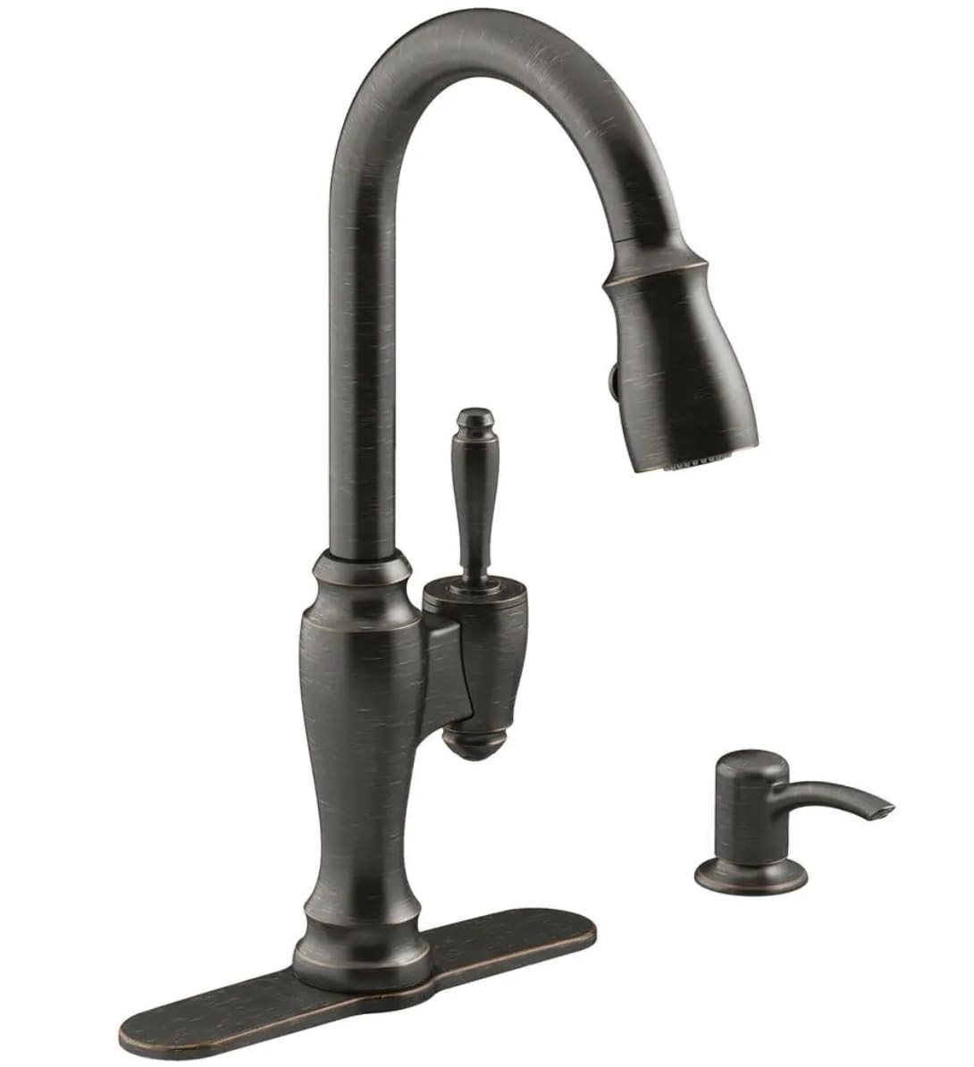 Kohler Arsdale R22970-SD-2BZ Pull Down Kitchen Faucet Soap Dispenser Oil Rubbed