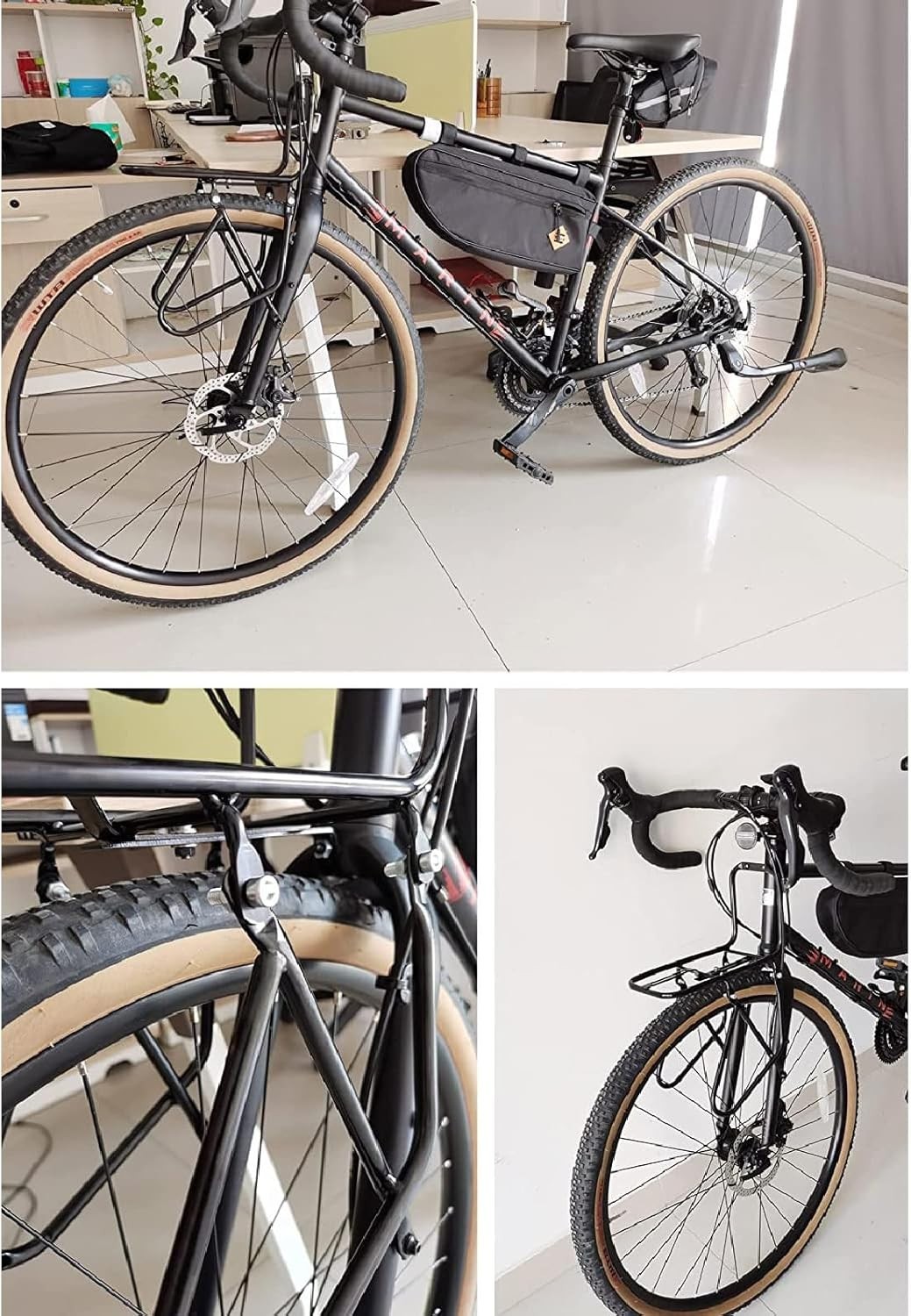 Bicycle Front Rack, Bike Luggage Touring Carrier Racks 15KG Capacity Mountain...