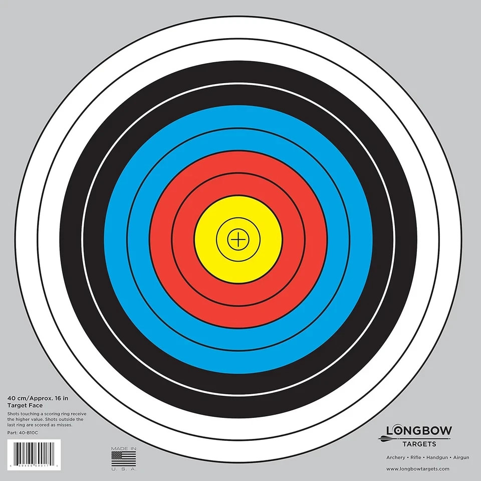 Longbow Archery Targets 40Cm & 80Cm - 20 Pack (Approx 17")