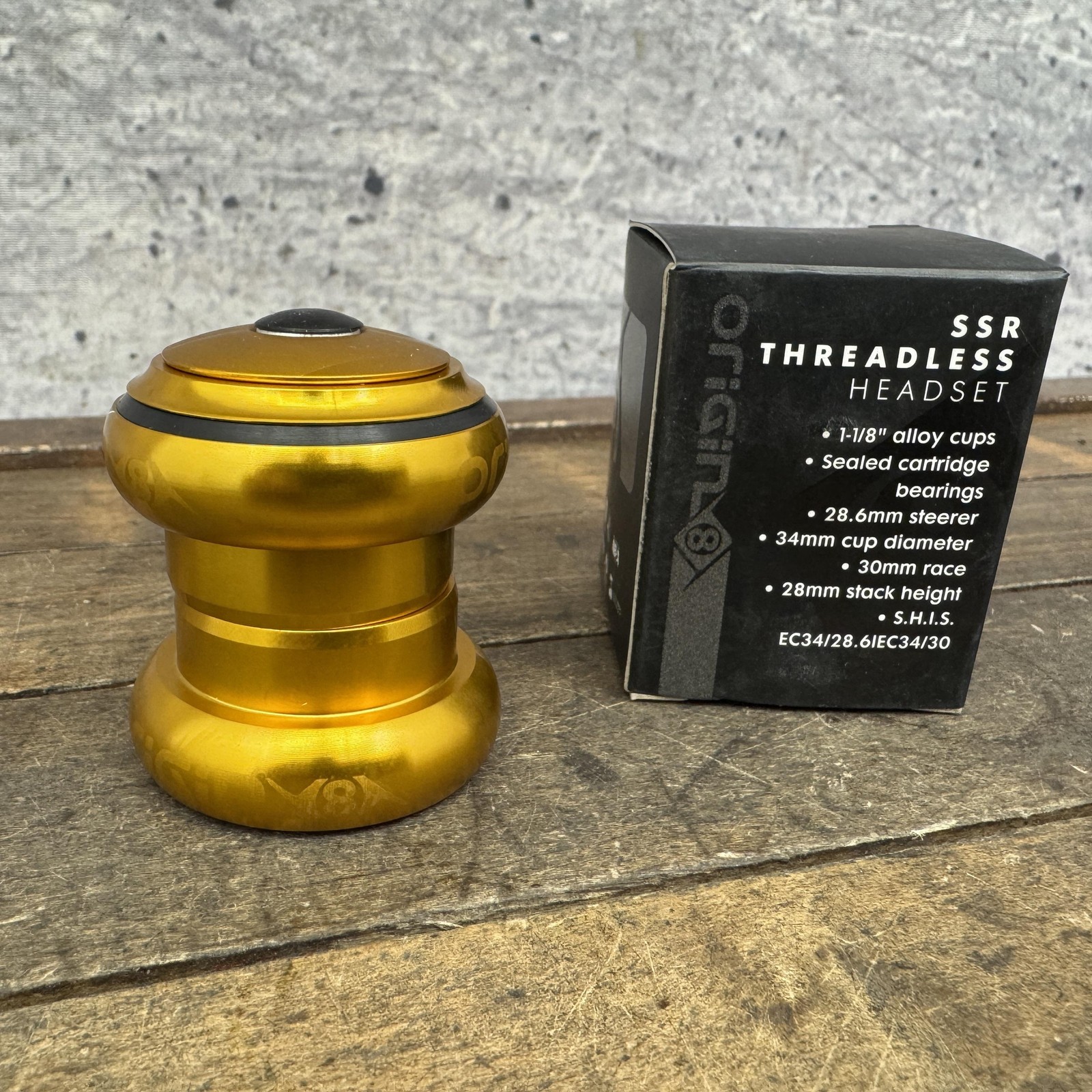 Origin8 SSR 1 1/8 Threadless Headset EC34 34mm Gold Sealed MTB Road Bicycle