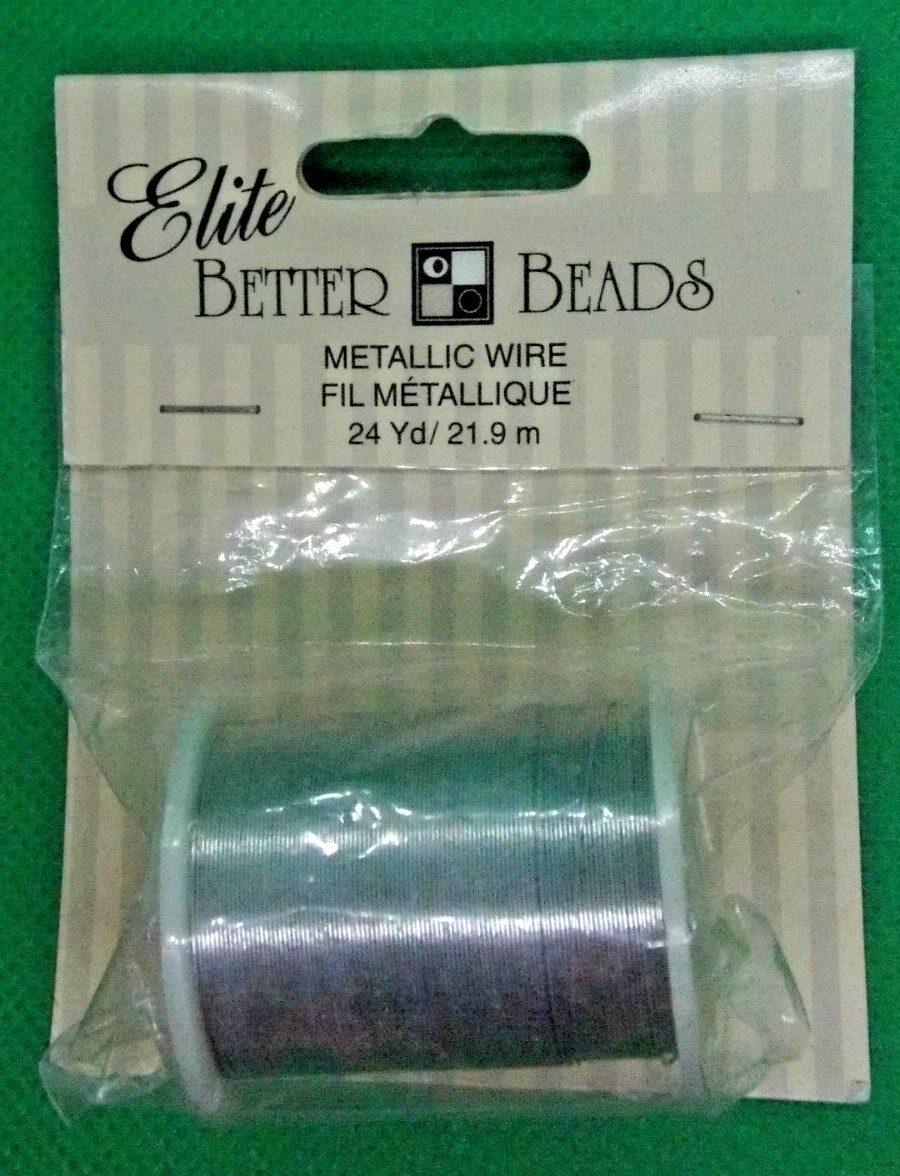 Better Beads, Elite #3677-01 Metallic Wire for Beading, 28 ga, 24 yds -See Below