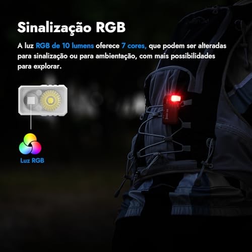 G5 EDC Flashlight—400 Lumens Dual Light Sources—Mini White—Rechargeable