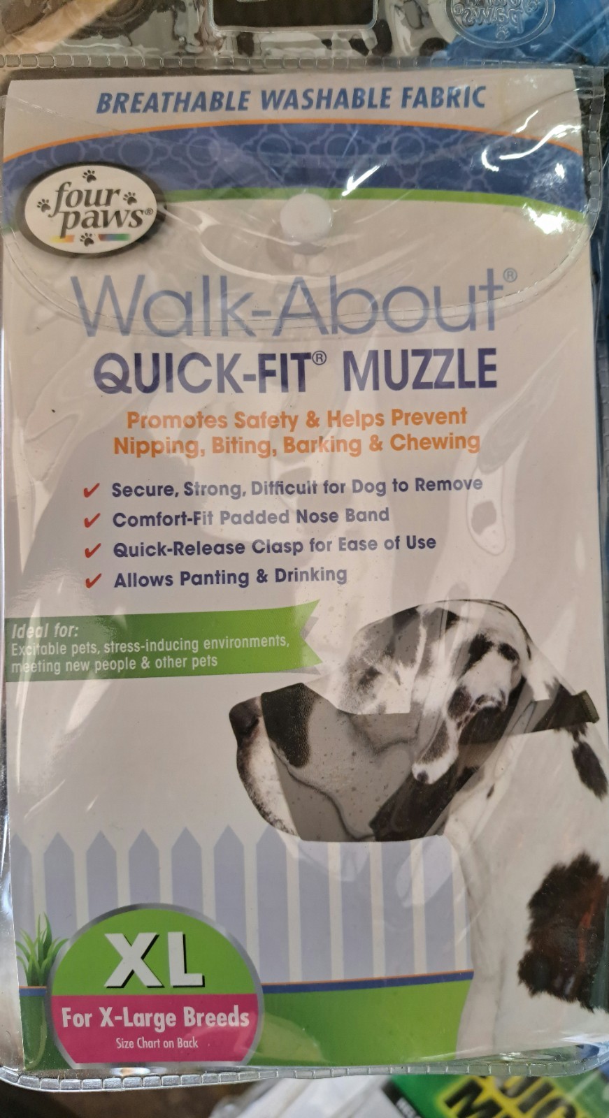 Four Paws Quick-Fit Dog Muzzle. XL