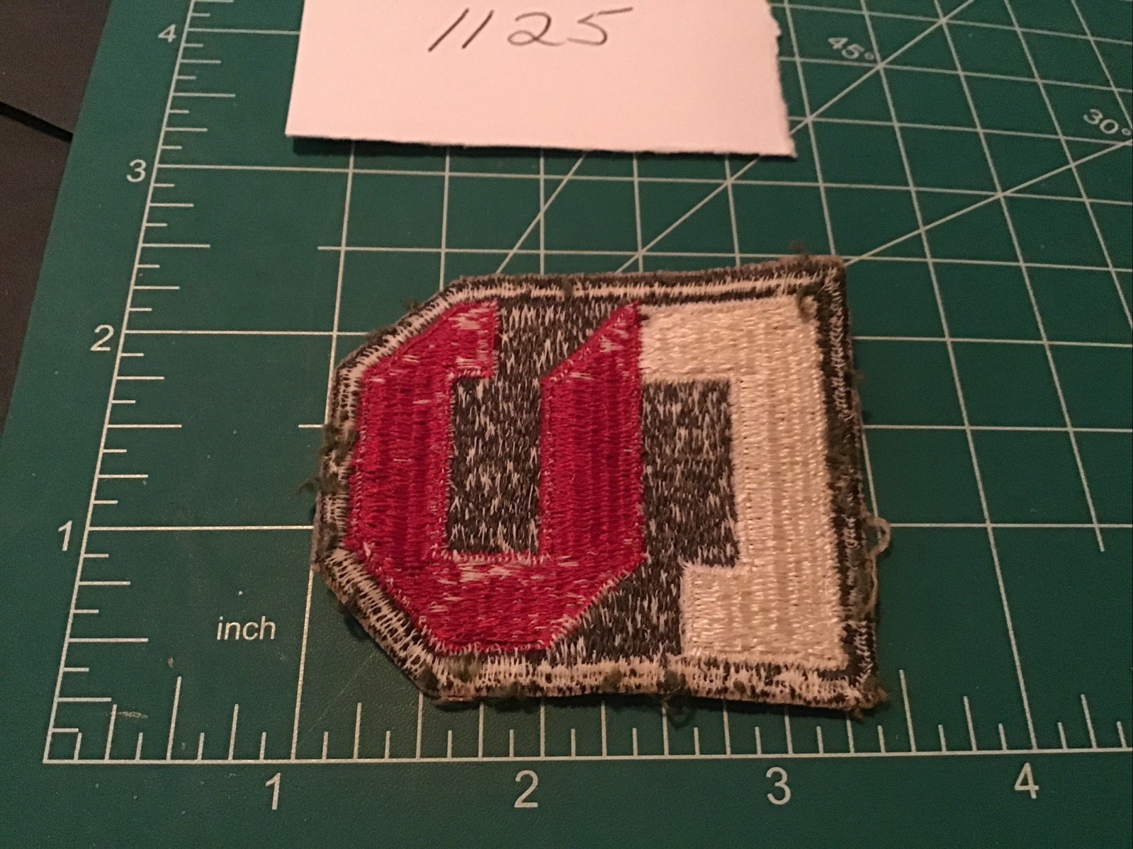 WWII US 2nd Army Shoulder Patch Early Variation Embroidered Cut Edge 2½"