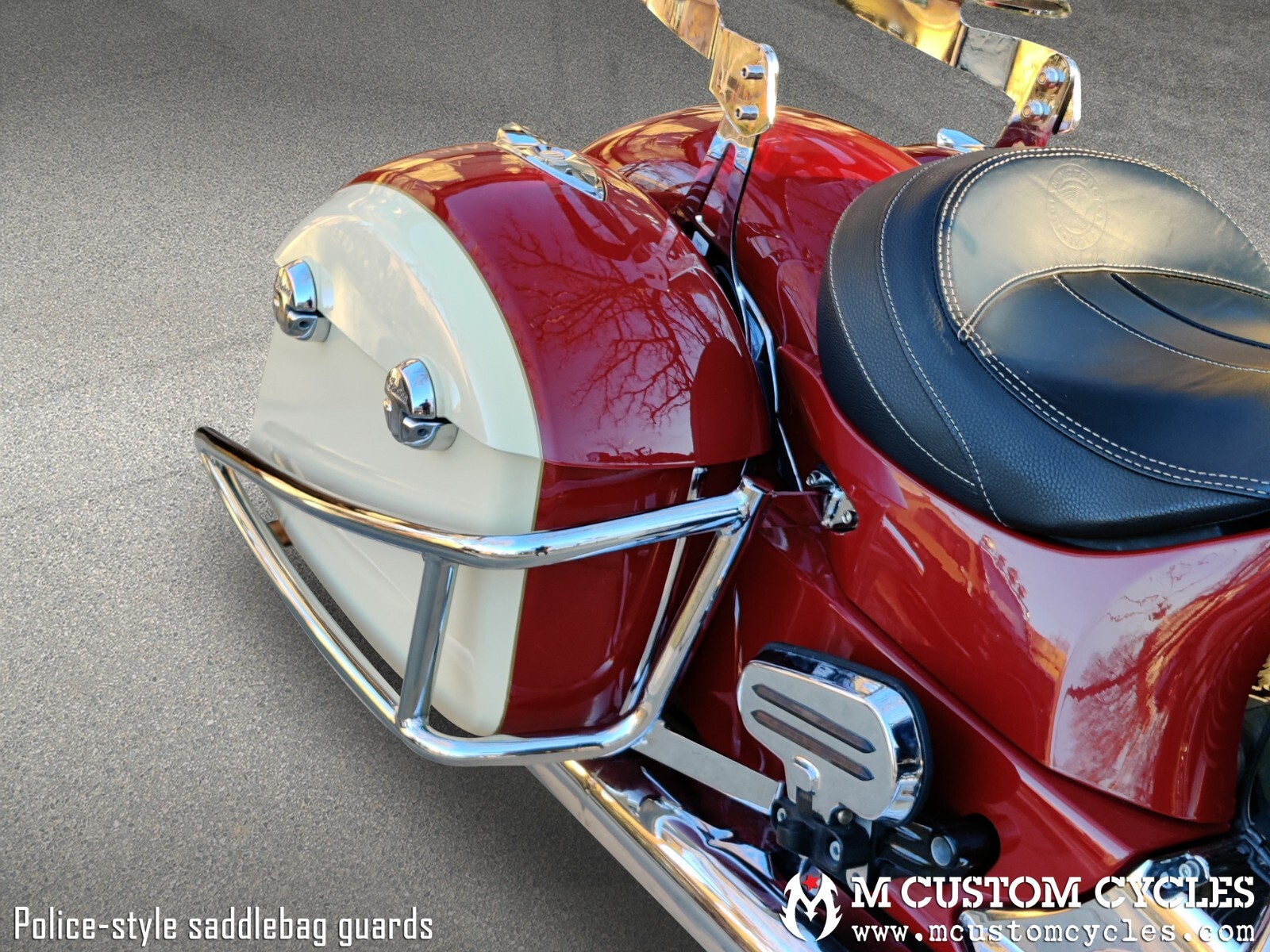 Police-Style Saddlebag Guards - Indian Chieftain, Roadmaster, Springfield, Chief