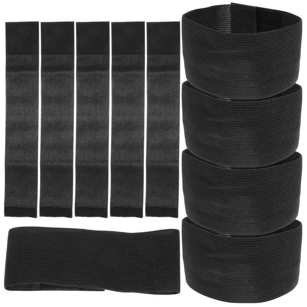 10 Pcs Elastic Funeral Memorial Black Armband Mourning Arm Band Police Band