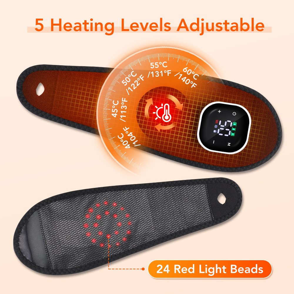 Cordless Hand Wrist Massager Pain Relief with 5 Heat Levels 3 Vibration Modes US