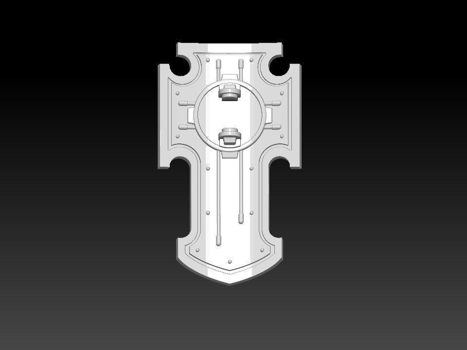Exterminator Tower Shield Cross Skull - compatible with 40k terminator Storm
