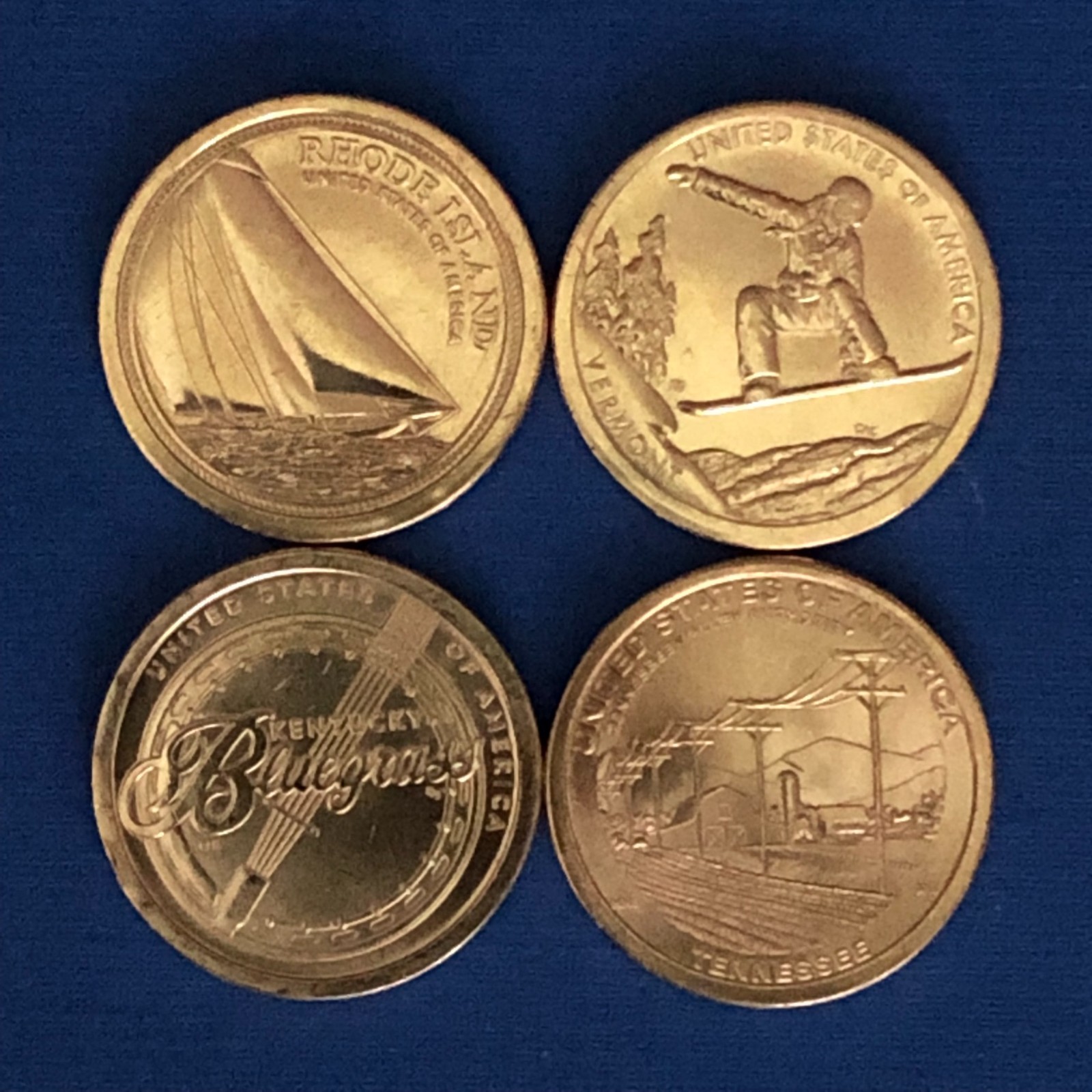 2022 P&D  AMERICAN INNOVATION  DOLLARS - 8 COINS SET:  RI -VT -KY - TN - Pos. B-