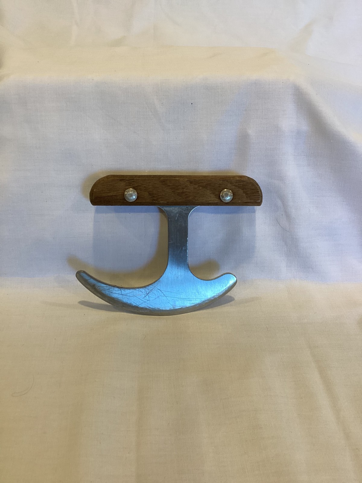 VTG Mezzaluna Rocking T-Knife Curved Herb Chopper One-Handed Wooden Kitchen Tool