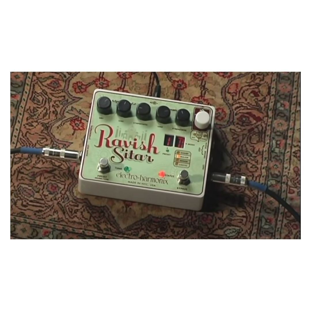Electro-Harmonix Ravish Sitar Emulator Pedal with Selectable Decay Speed