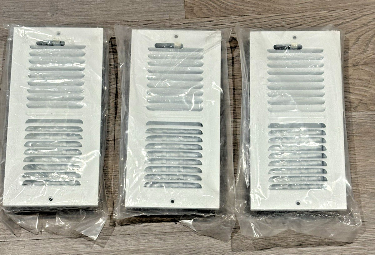 Lot of 3 Shoemaker 850 - 10" x 4" 2-Way Stamped Register for Ceilings / Walls