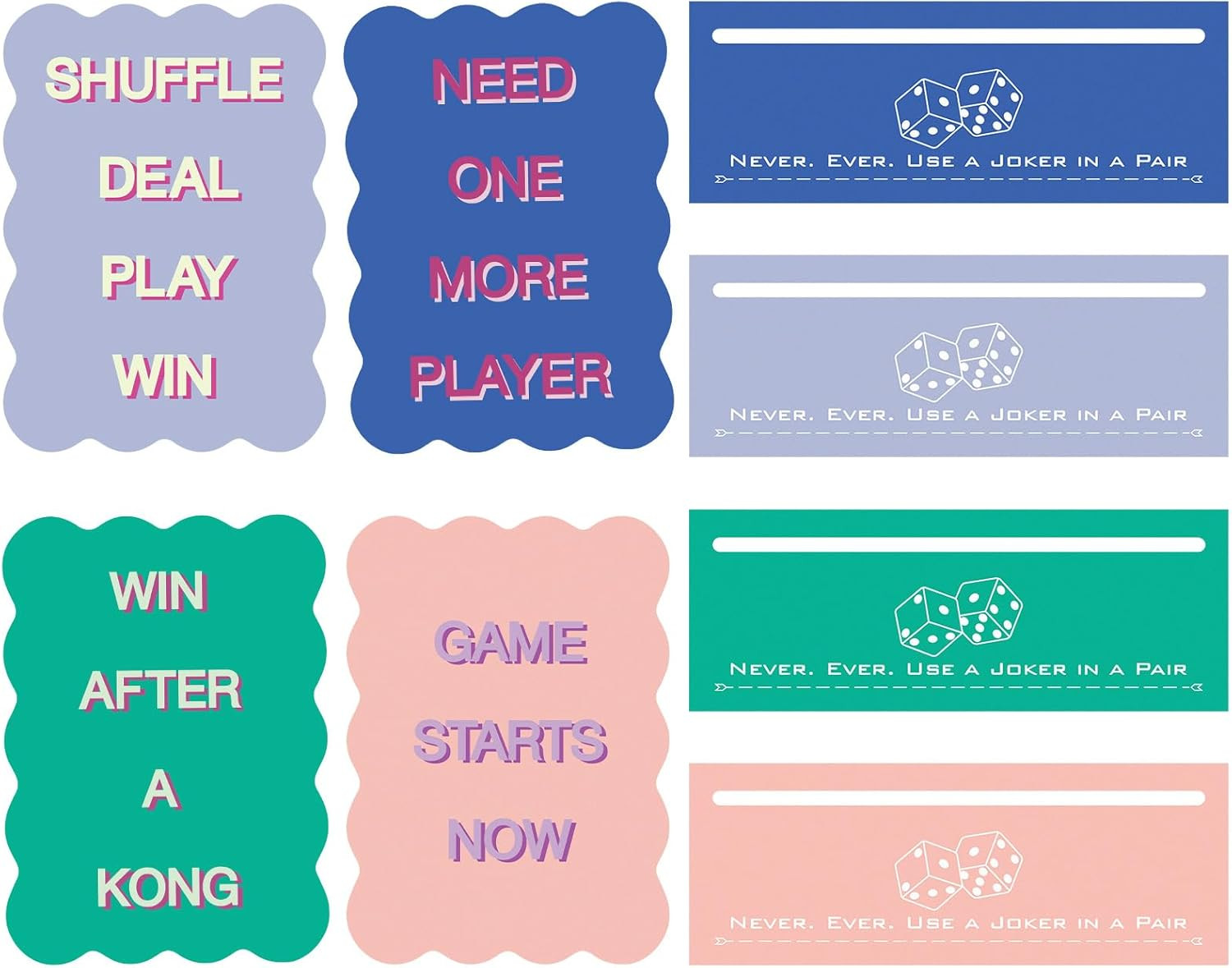 4 Pcs Mahjong Mixer Shufflers and 4Pcs Card Line Finder,Thickened PVC Mahjong Ac