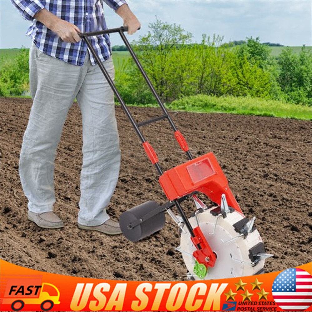 Garden Seeder Metal Precision Garden Push Seeder Walk-Behind Row Crop Planter