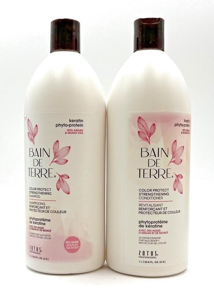 Bain De Terre Keratin Phyto-Protein Strengthening Shampoo & Conditioner 33.8 fl.