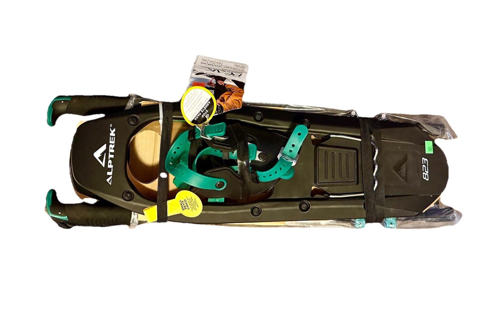 Alptrek 823 Snowshoes Kit Poles & Carry Bag Small 8"x23" fits up to 150 lbs