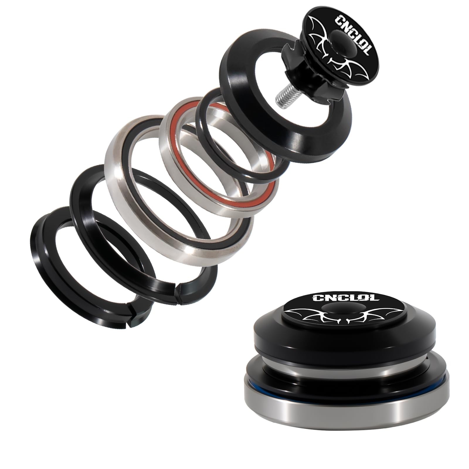 1-1/8" Bike Headset 34mm 44mm 41.8-52mm 44-55mm 44-56mm, Bicycle Headset Thre...